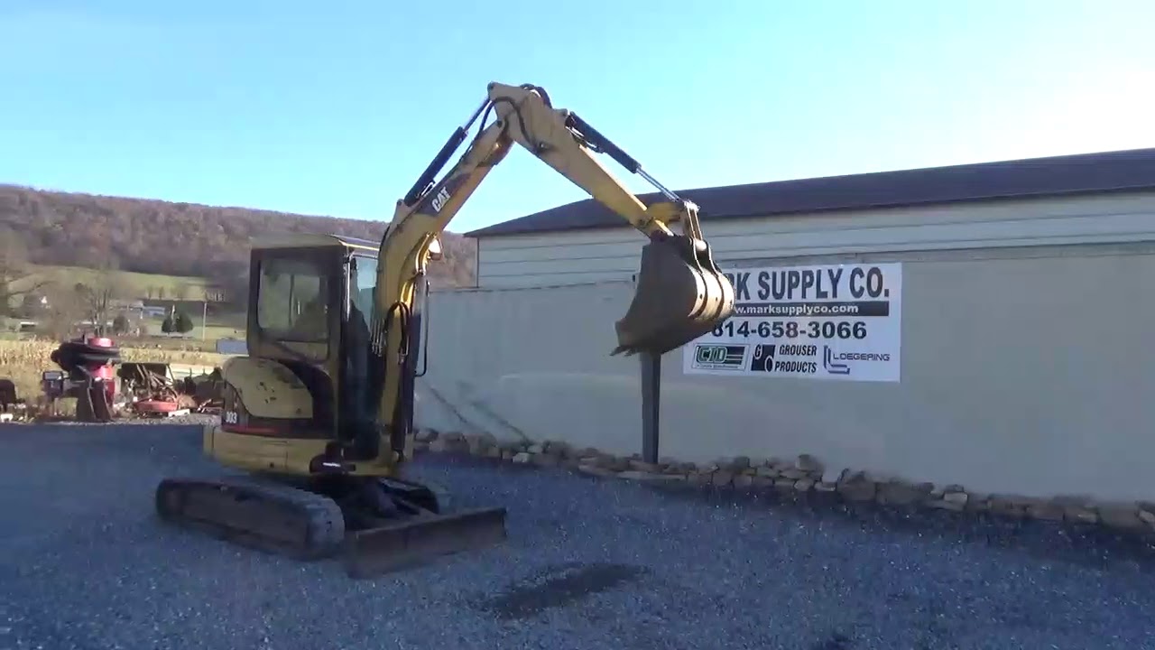 2004 Caterpillar Cat 303CR 303 CR Rubber Track Mini Excavator Cab Heat For Sale