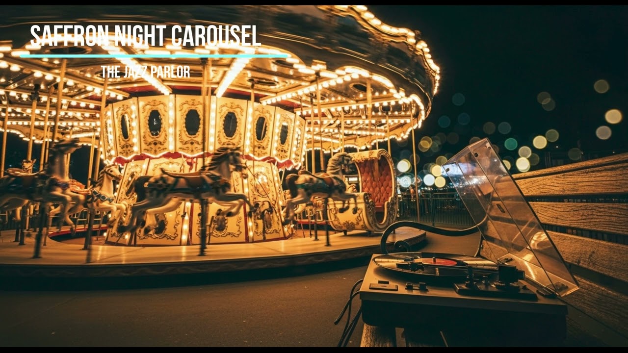 Saffron Night Carousel - Lo‑Fi Chill Jazz (vinyl) • Study & Dream