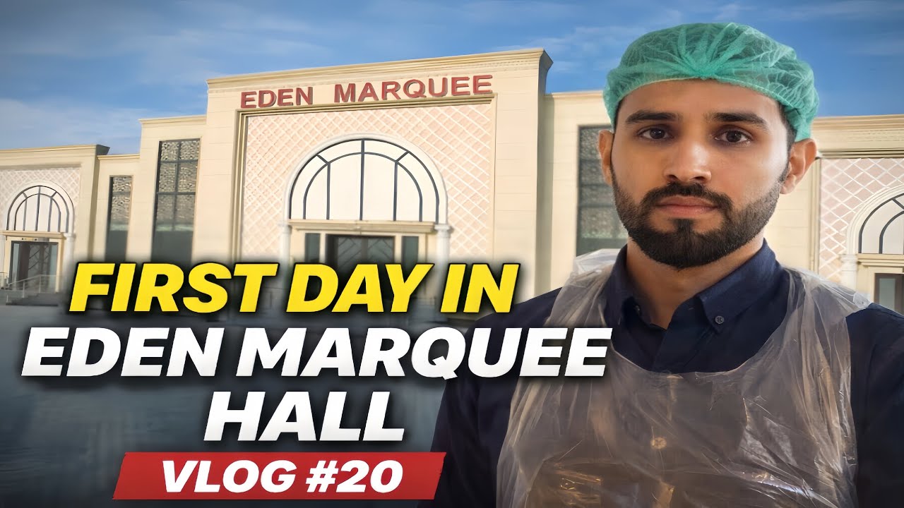My First Day as a Waiter Job in Eden Marquee | Full Wedding Hall Vlog | First Experience