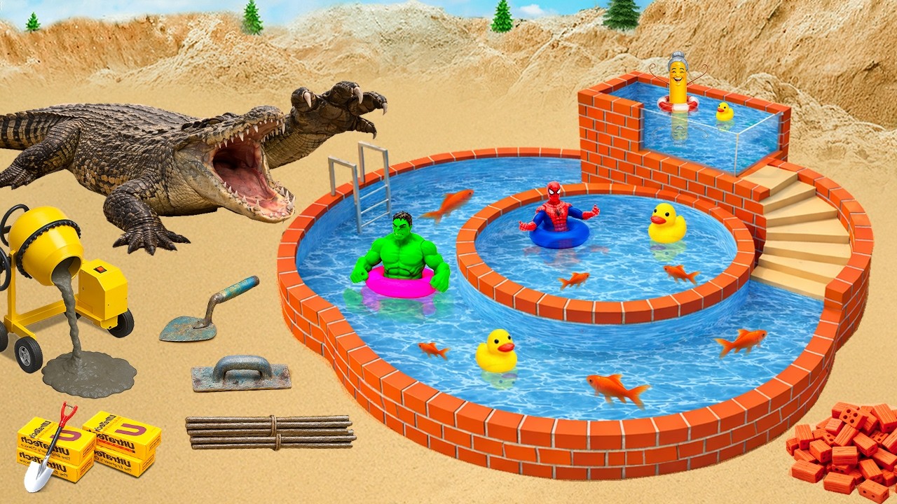 DIY Mini Tractor builds a three-storey fish tank after a fierce crocodile attack
