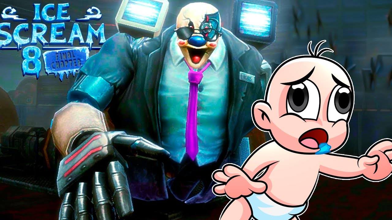 ICE SCREAM 8: BEBÉ NOOB VS HELADERO MALVADO 😱  ¿SOBREVIVIRA?
