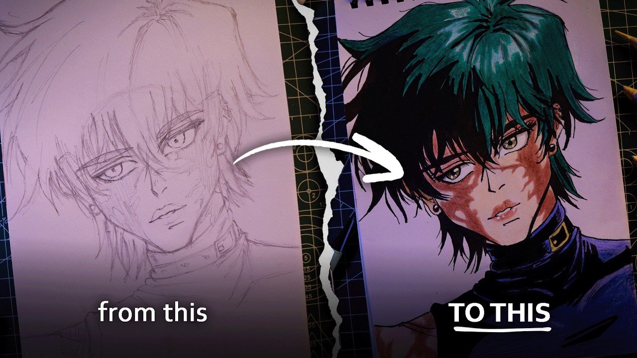 Drawing Maki Zenin from Scratch 🔥 Sketch to Colour Pencil | Jujutsu Kaisen | Kamal Art Claws