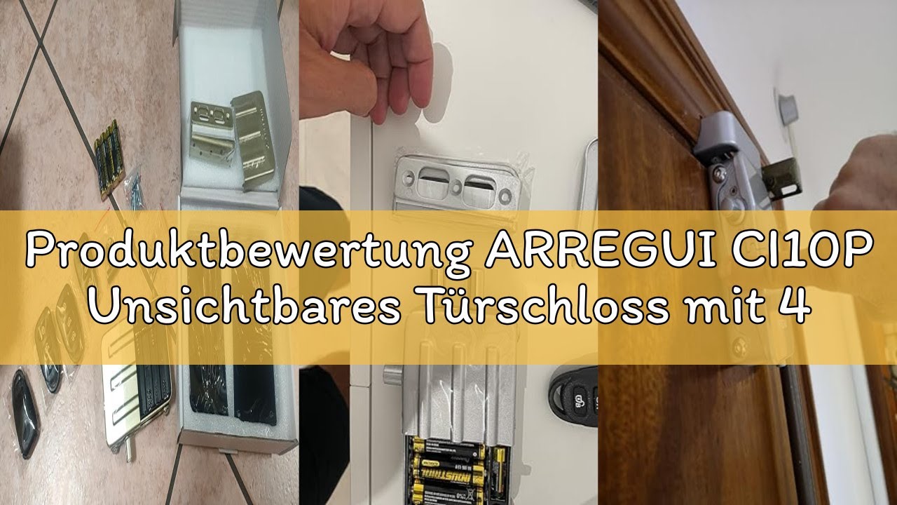 Produktbewertung ARREGUI CI10P Unsichtbares Türschloss mit 4 Fernbedienungen | Schlüsselloses Zusatz