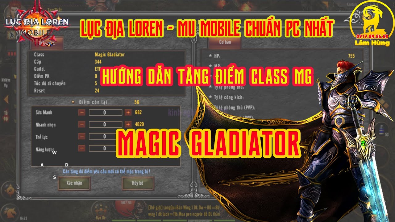 [Lục Địa Loren] HƯỚNG DẪN TĂNG ĐIỂM MG - MAGIC GLADIATOR | MU MOBILE CHUẨN PC