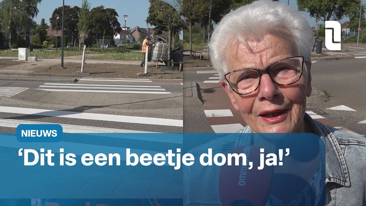 Voetpad sluit niet aan op zebrapad in Tegelen: 'Ongelooflijk' 😅🦓 | L1 Nieuws