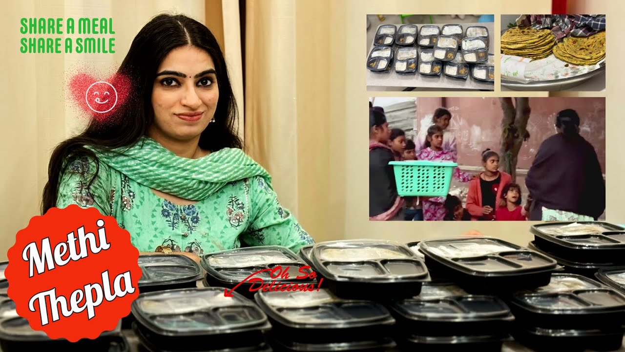 Food Drive Day 38 | Sharing Fresh Methi Thepla with Love ❤️ | Share a Meal Share a Smile