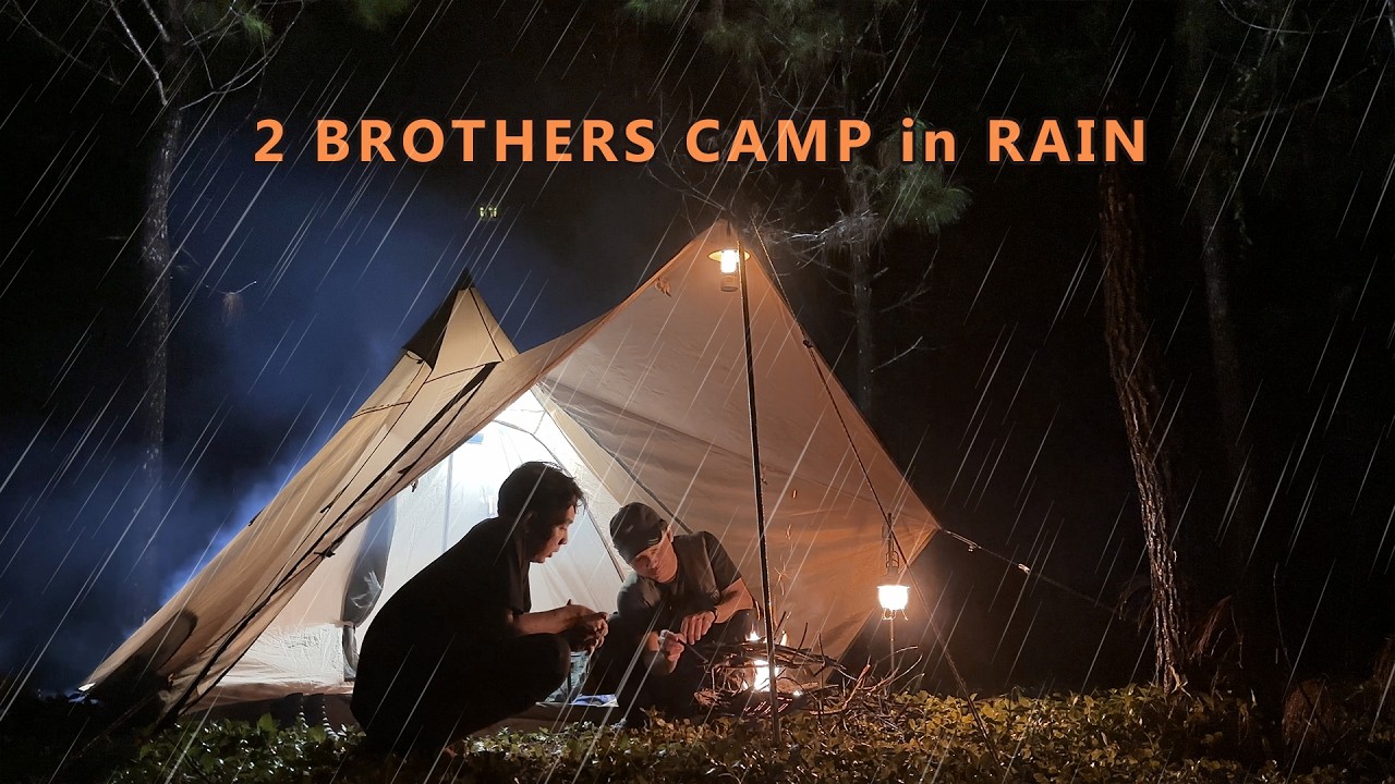 Camping Hujan Berkabut Bersama Saudaraku, NYAMAN DAN SANTAI DITENDA-ASMR Suara Hujan