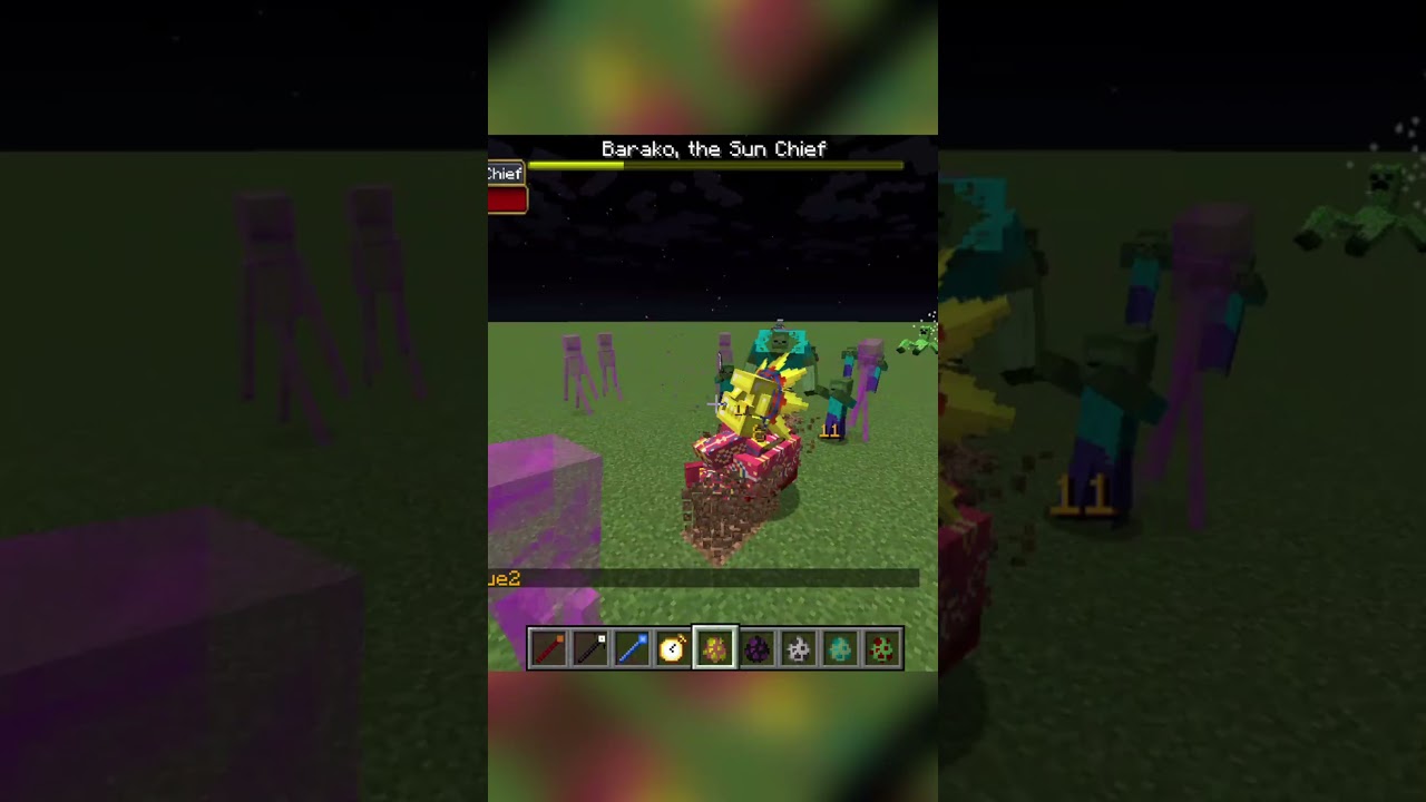 Barako the Sun Chief VS Mutant Beasts - Minecraft Mob Battle #short
