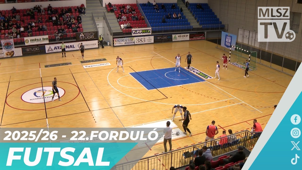 A’ Studio Futsal Nyíregyháza – Vehir.hu Futsal Veszprém | 4-3 | Férfi Futsal NB I | 22.ford | MLSZTV