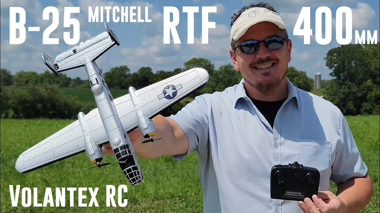 Volantex RC - B-25 Mitchell - 400mm - RTF - Unbox & Maiden Flight