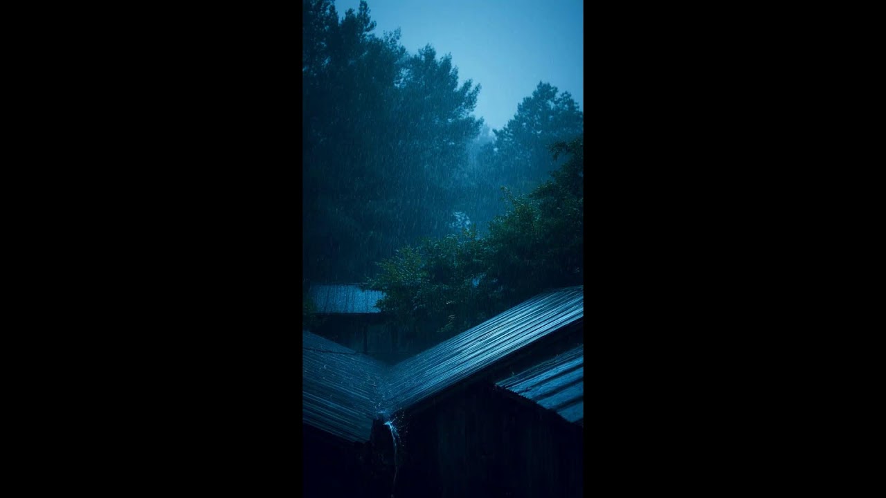 Heavy Rain on a Tin Roof for Deep Slumber and Ultimate Stress Relief Mood Mood ASMR 🌧️