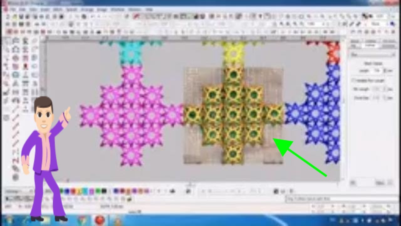 How to make star stitch Tanka in wilcom software | embroidery star stitch