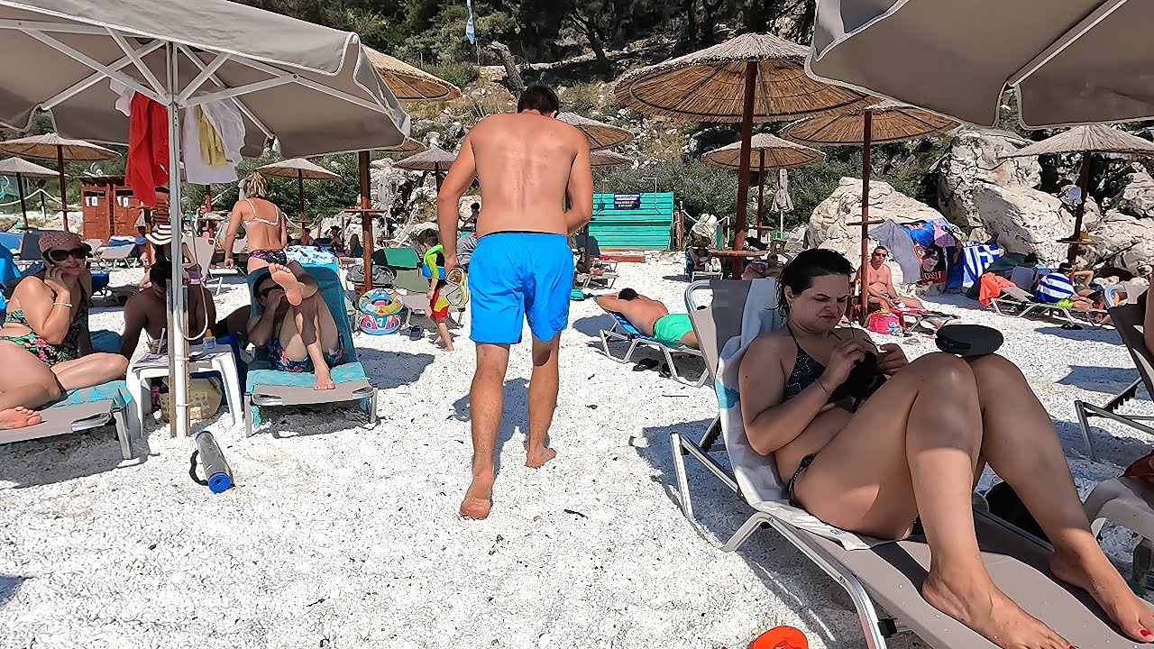 🇬🇷 Beautiful day at Marble Beach 🏖 Tassos beach walk