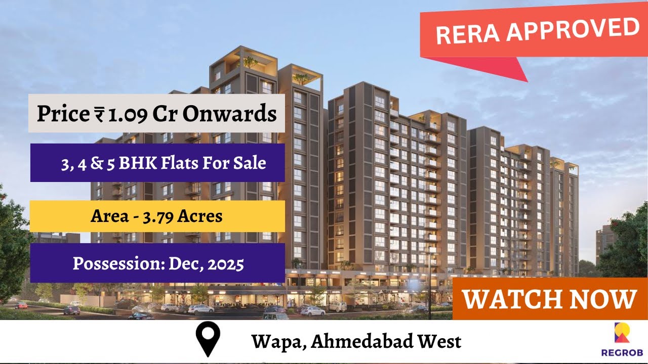Luxurious 3, 4 & 5 BHK Flats For Sale in Bopal, Ahmedabad | The Canvas | ☎ 8377002514