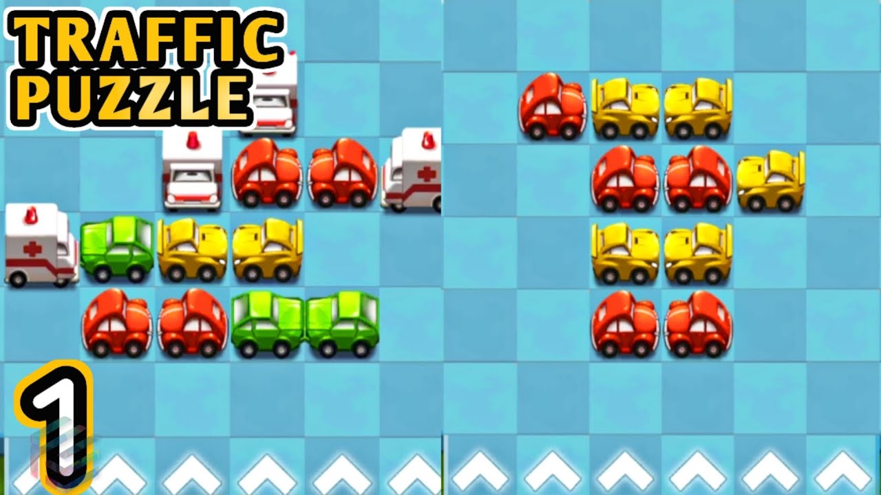 TRAFFIC PUZZLE: Car Jam Match 3 Gameplay Part 1, All Levels 1 to 15 Escape, Android iOS - Filga