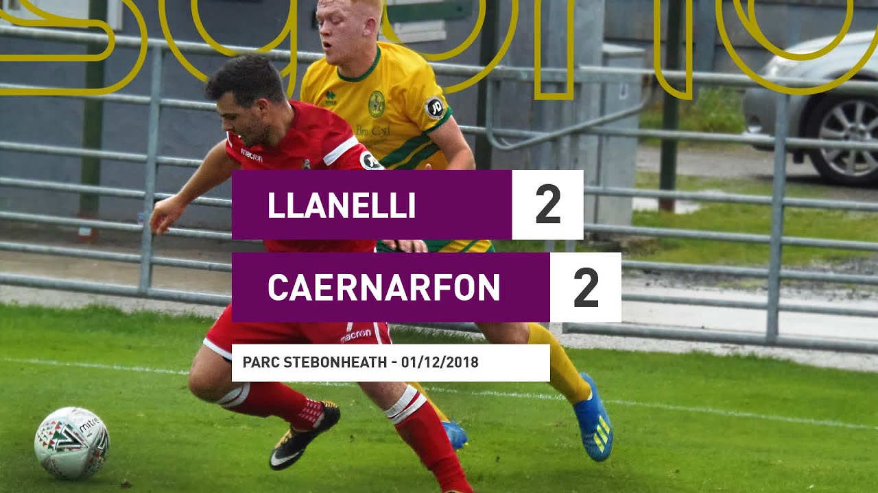 Llanelli 2-2 Caernarfon | Uwch Gynghrair Cymru