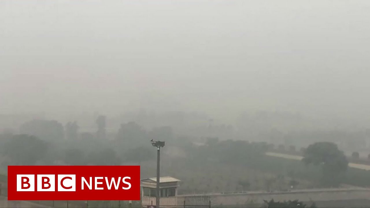 The office commute through Delhi's deadly smog - BBC News