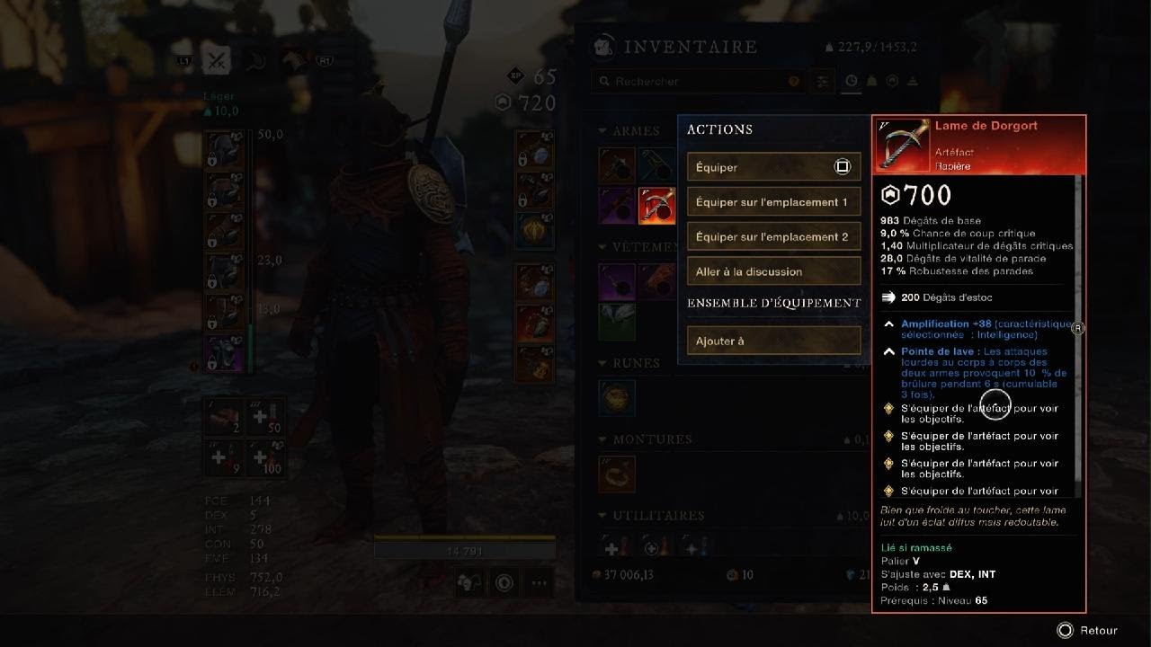 New World: Aeternum- Artéfact Lame de Dorgort(mutation Lvl1 Forge empyréenne)