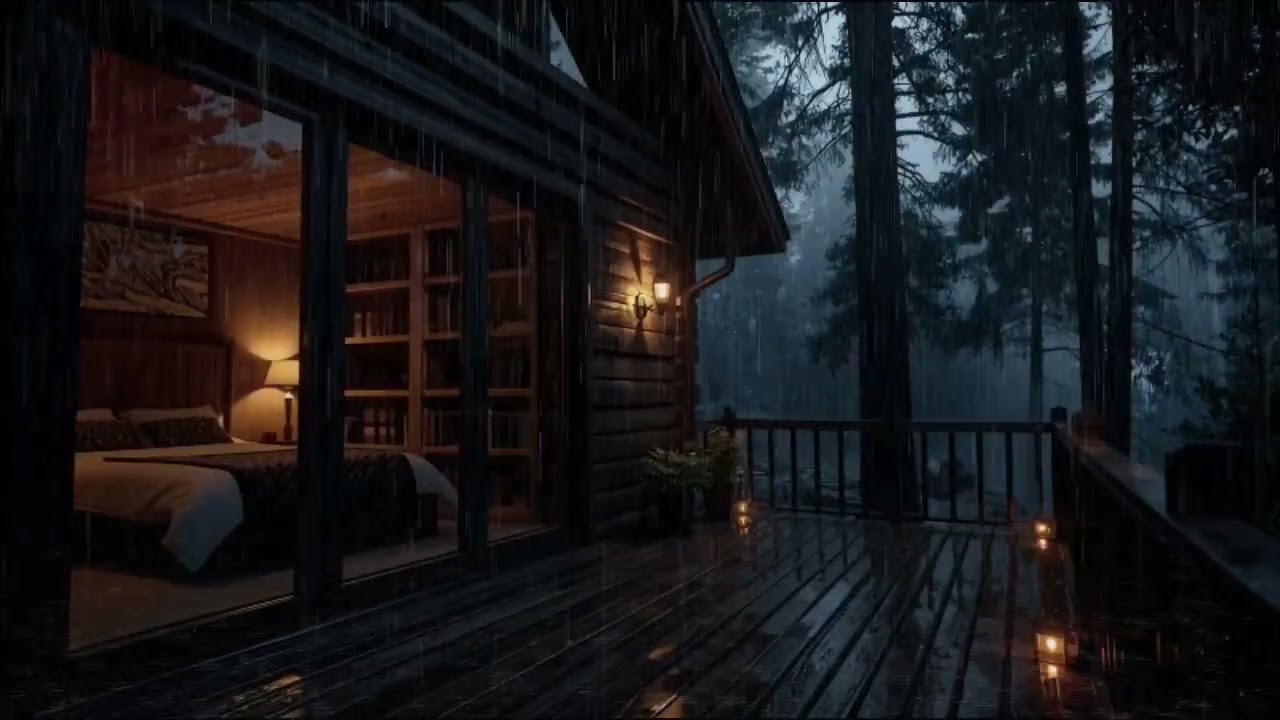 Forest Rain For a Quiet Night - Deep Sleep, Calm Mind and Strees Relief