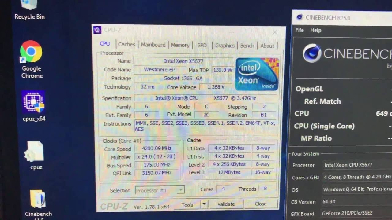 P6x58d-e + x5677 benchmarks on cinebench 11.5 and 15