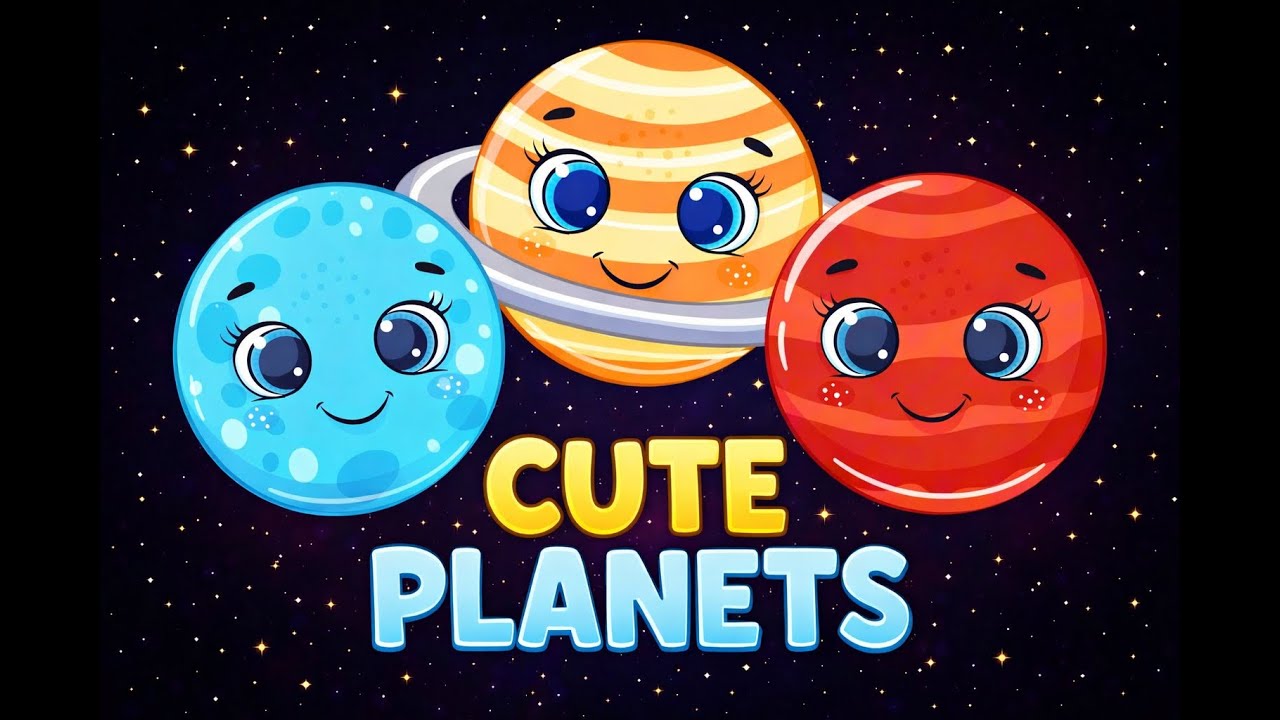 Cute Planets 🌍✨ Baby Sensory Video | Calm Colours, Gentle Motion & Relaxing Space