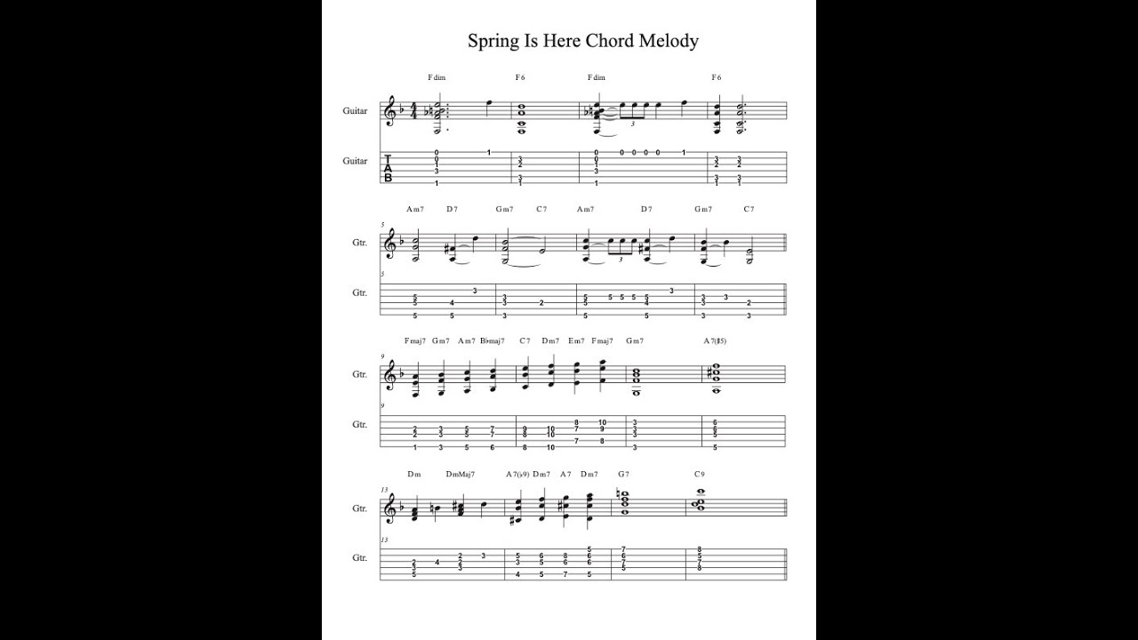 Frank Vignola - Spring Is Here Chord Melody Performance