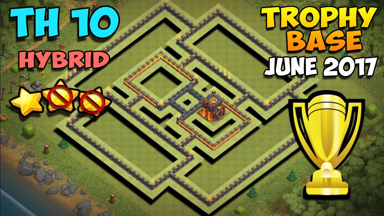 Clash of Clans | TH10 Farming Base 2017 | BEST 10 Hybrid Base | Trophy Pushing Base | Tested!