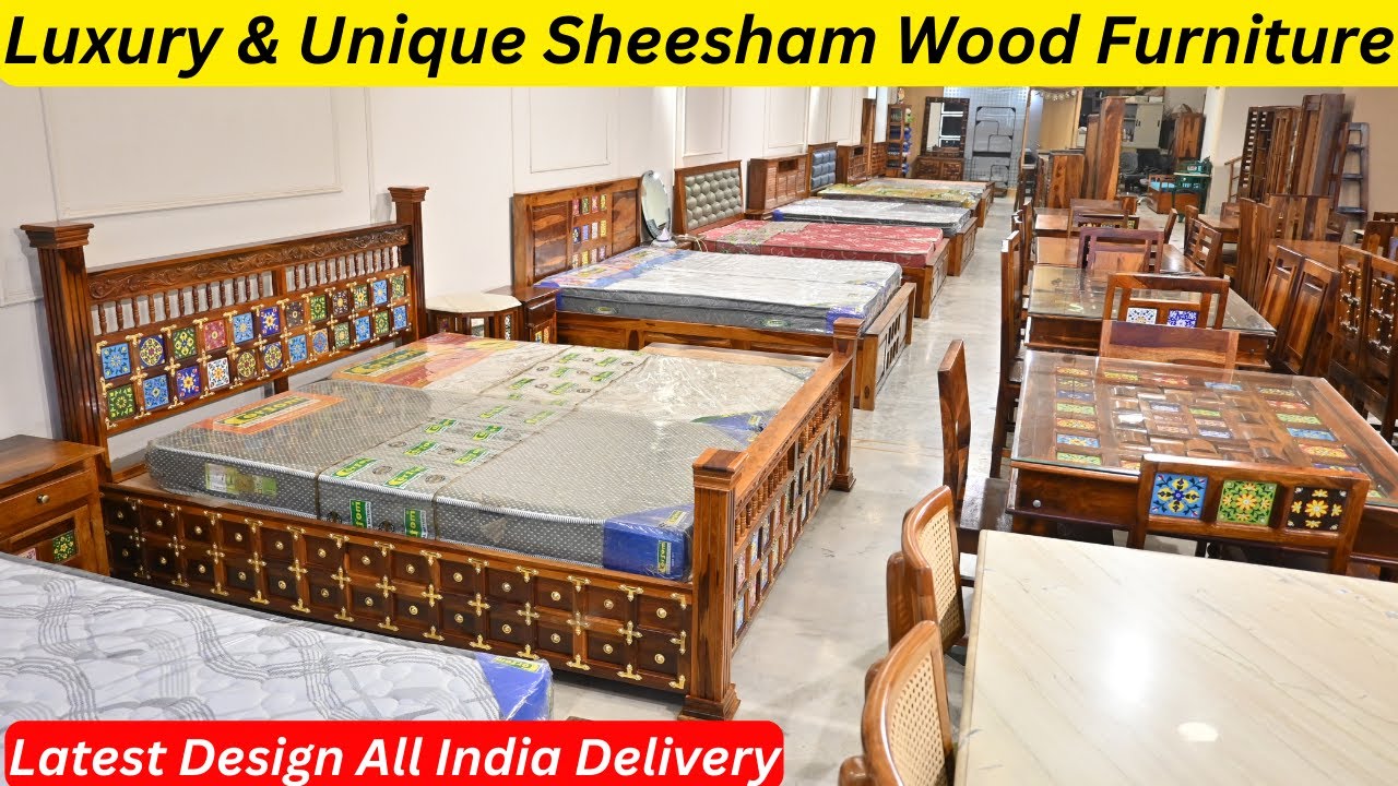 Luxury Sheesham Wood Furniture Beds Sofa Dining Table Chairs Wardrobe at Guaranteed Low Price