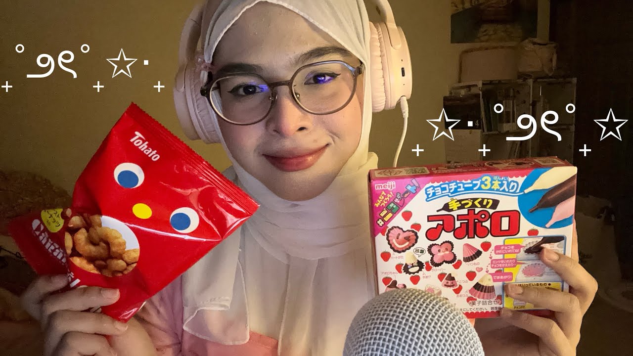 ASMR ♡ COME HANG OUT WITH ME ☺️💕 (EATING JAPANESE SNACKS, LOTS OF RAMBLES IN JAPANESE, MOUTH SOUNDS)