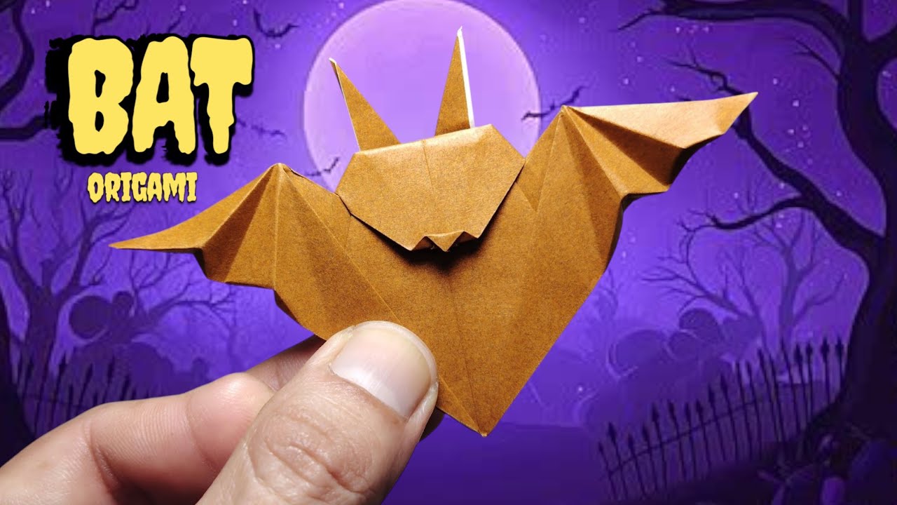 Easy Origami Bat Tutorial for Beginners | Halloween Paper Craft🦇🎃