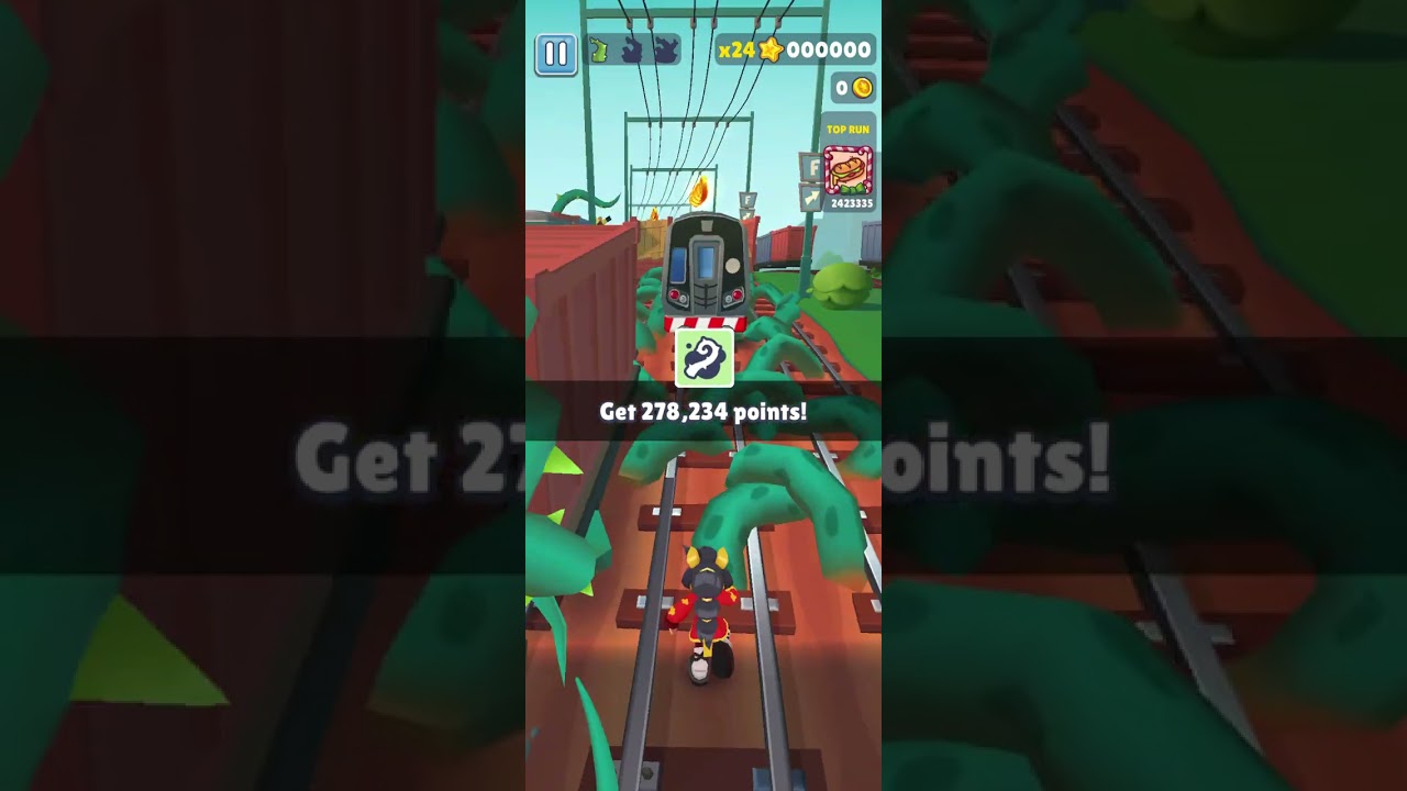 Day 34 playing daily #subwaysurfers. Road to 1m 