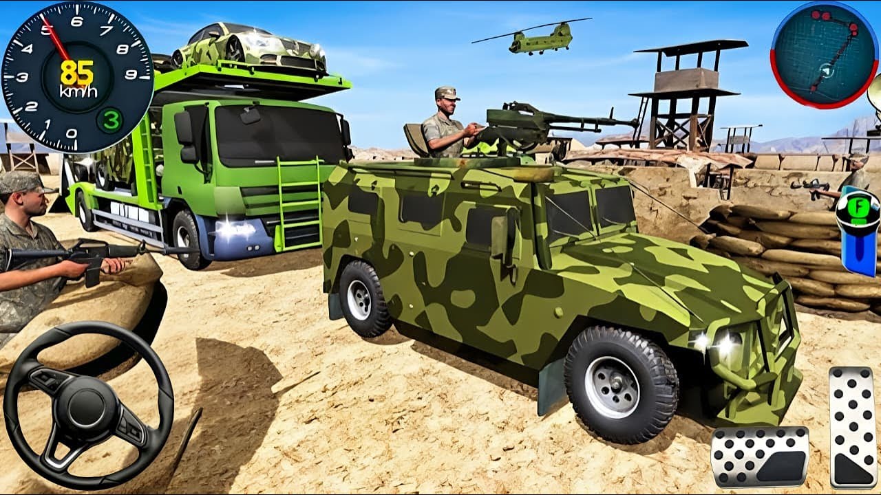 Army Truck Driving Cargo Games - US Offroad Army Truck Driving 3D 2025 - Andriod Gameplay