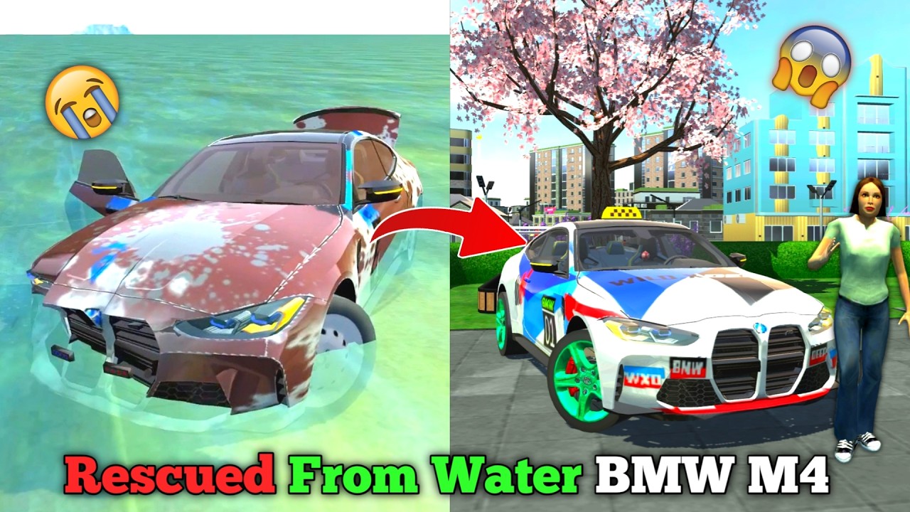 Rescued BMW M4😱From Water in Car Simulator 2 Android Gameplay (Hindi/English)
