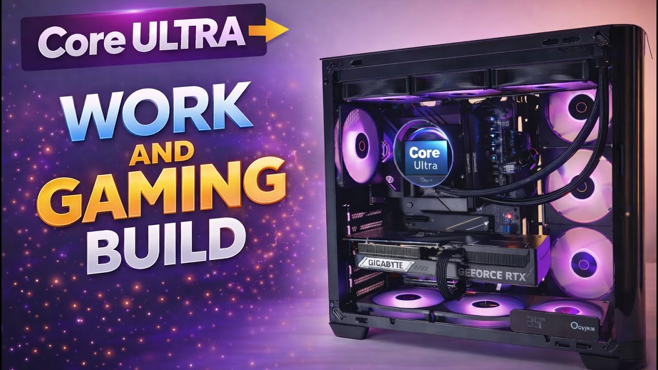 Komputer z procesorem Core Ultra 7 265k i kartą graficzną RTX 5080.