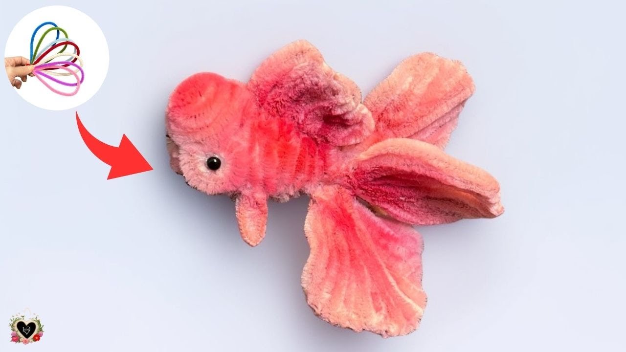 🐡Pipe Cleaner Animals🐡 A beautiful Koi Fish with Pipe Cleaner ( Fuzzy wire ) | Tutorial