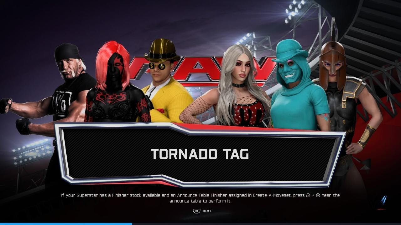 WWE 2K26 3v3 online tag team match
