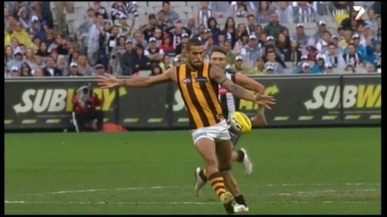 A fantastic 75+metre Buddy Franklin goal that takes just 12 seconds from full back