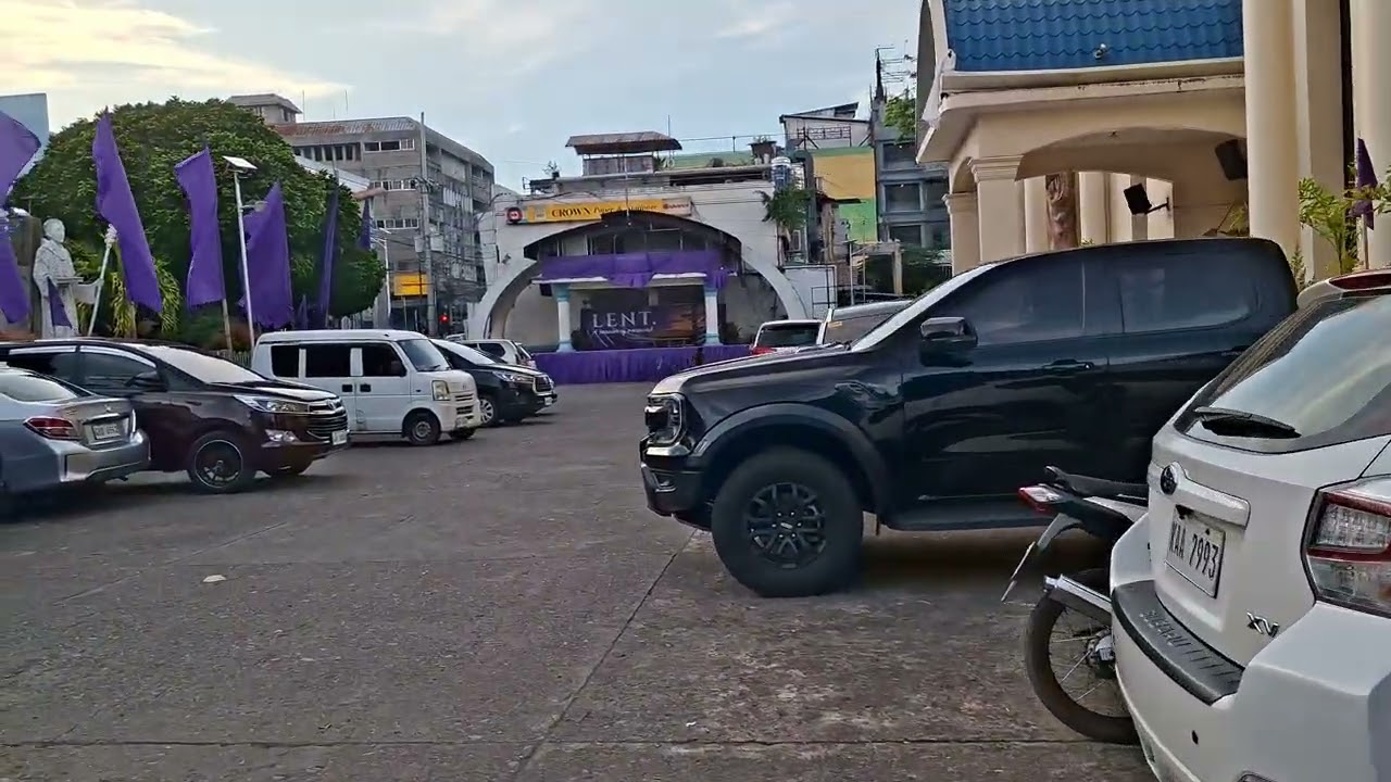Ozamiz City Slow Walk Outside Cathedral Catholic Church and Old Childrens Park Feb 28 2026 4k video