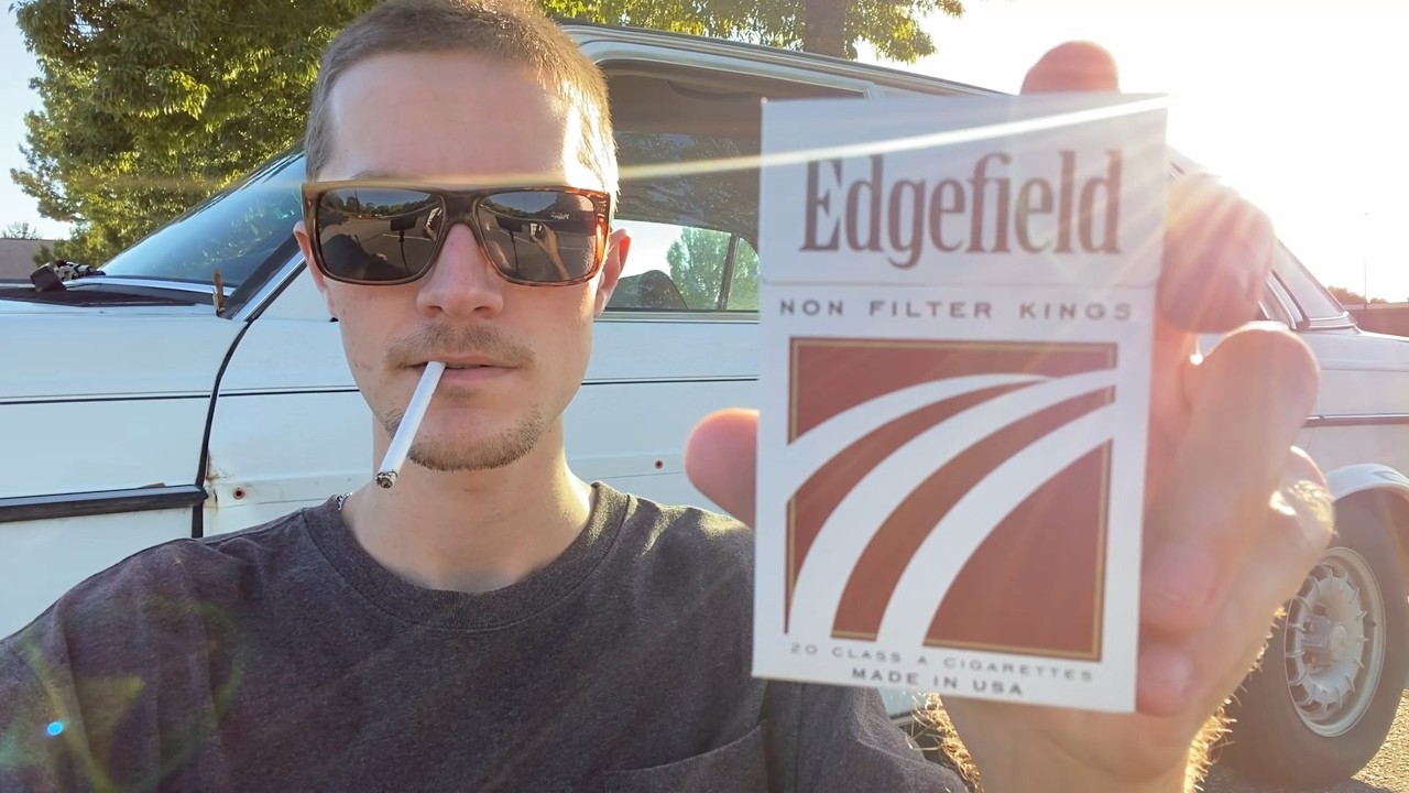 Smoking an Edgefield Non-Filter Cigarette - Review