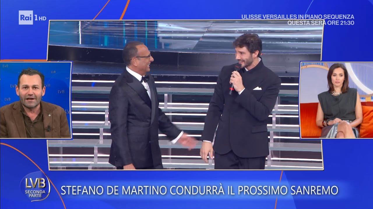 Stefano De Martino condurrà il prossimo Sanremo, che Festival sarà? - La volta buona 02/03/2026