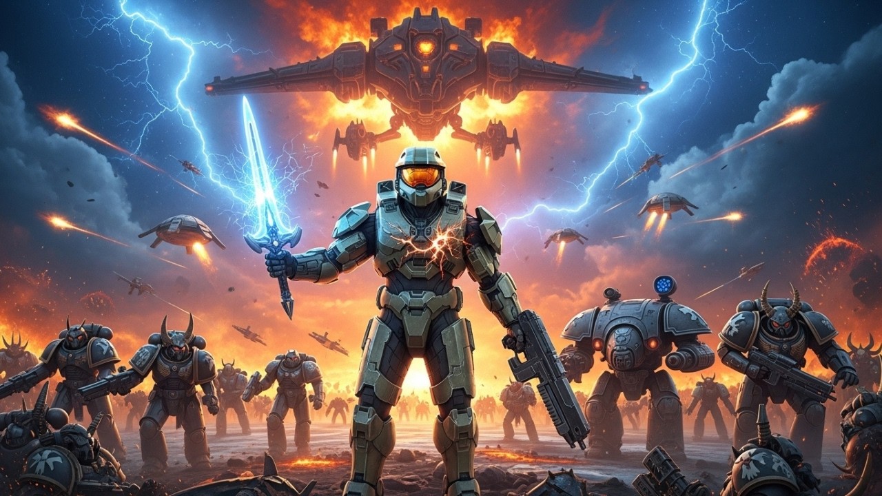 What If The Spirit Of Fire And Master Chief Consumed Warhammer 40k?