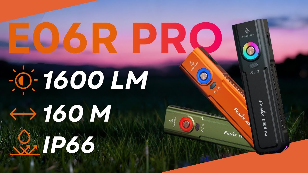 Fenix E06R Pro – Lampe EDC 1600 lumens, USB-C, UV & laser