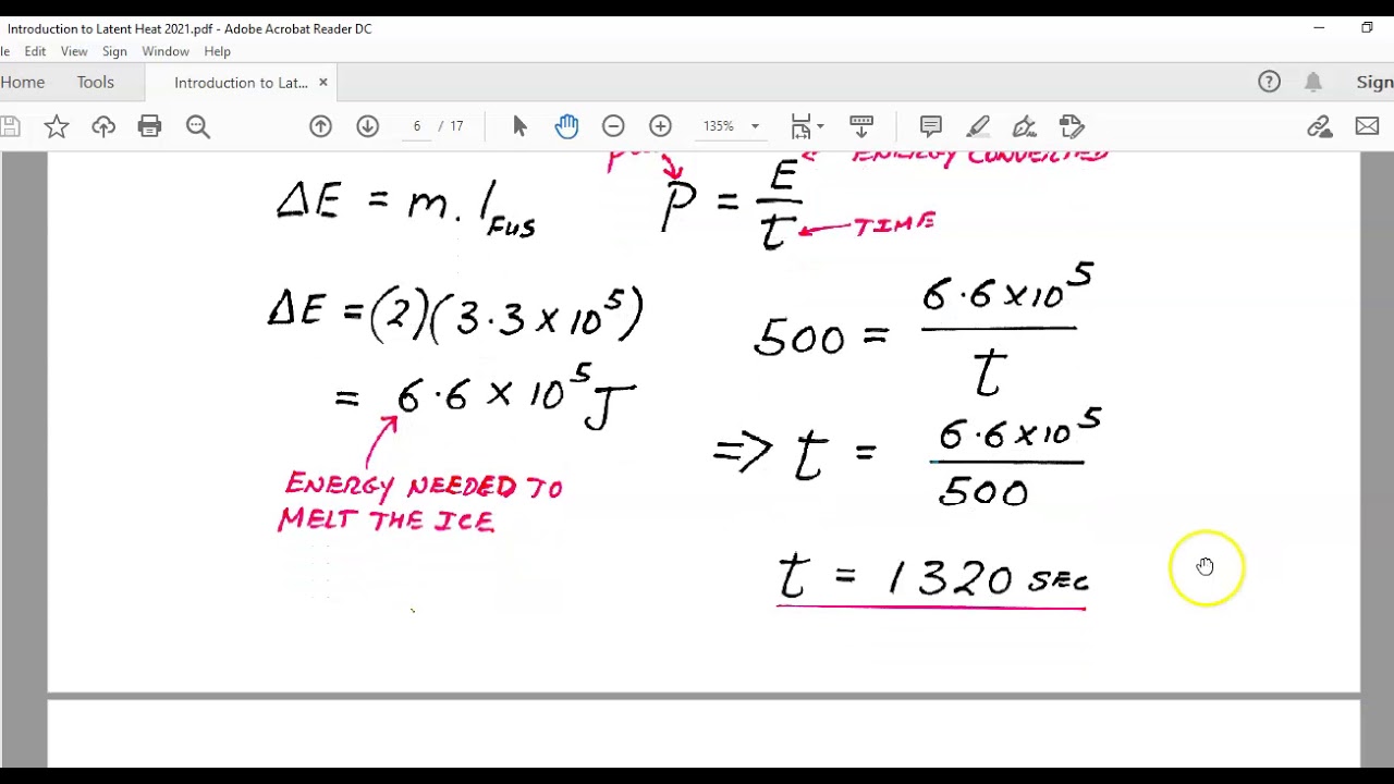 Introduction to Latent Heat for Leaving Certs