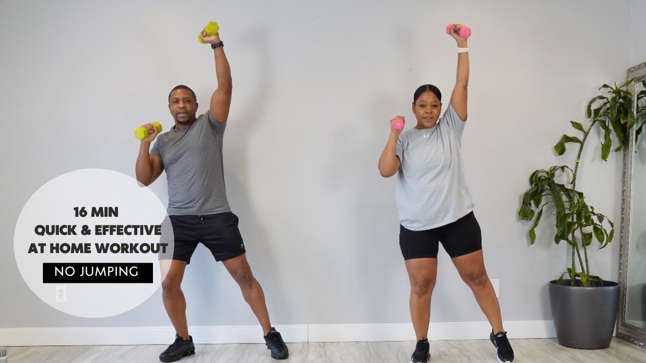 16‑Minute Low‑Impact Workout | At Home, No Jumping + Light Weights🔥