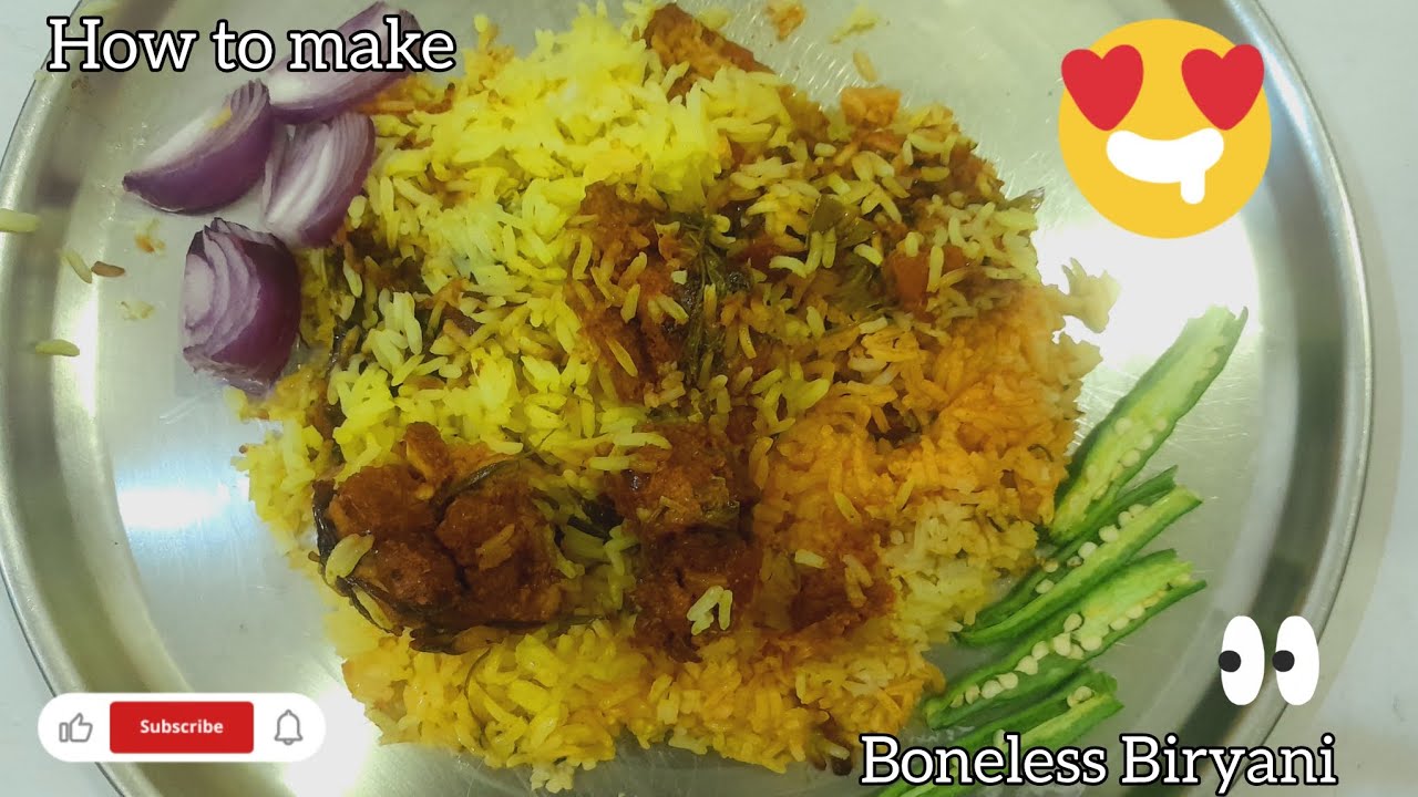 How to make boneless Chicken Biryani 😋 at home easily/cooking/Ammamma's kitchen/