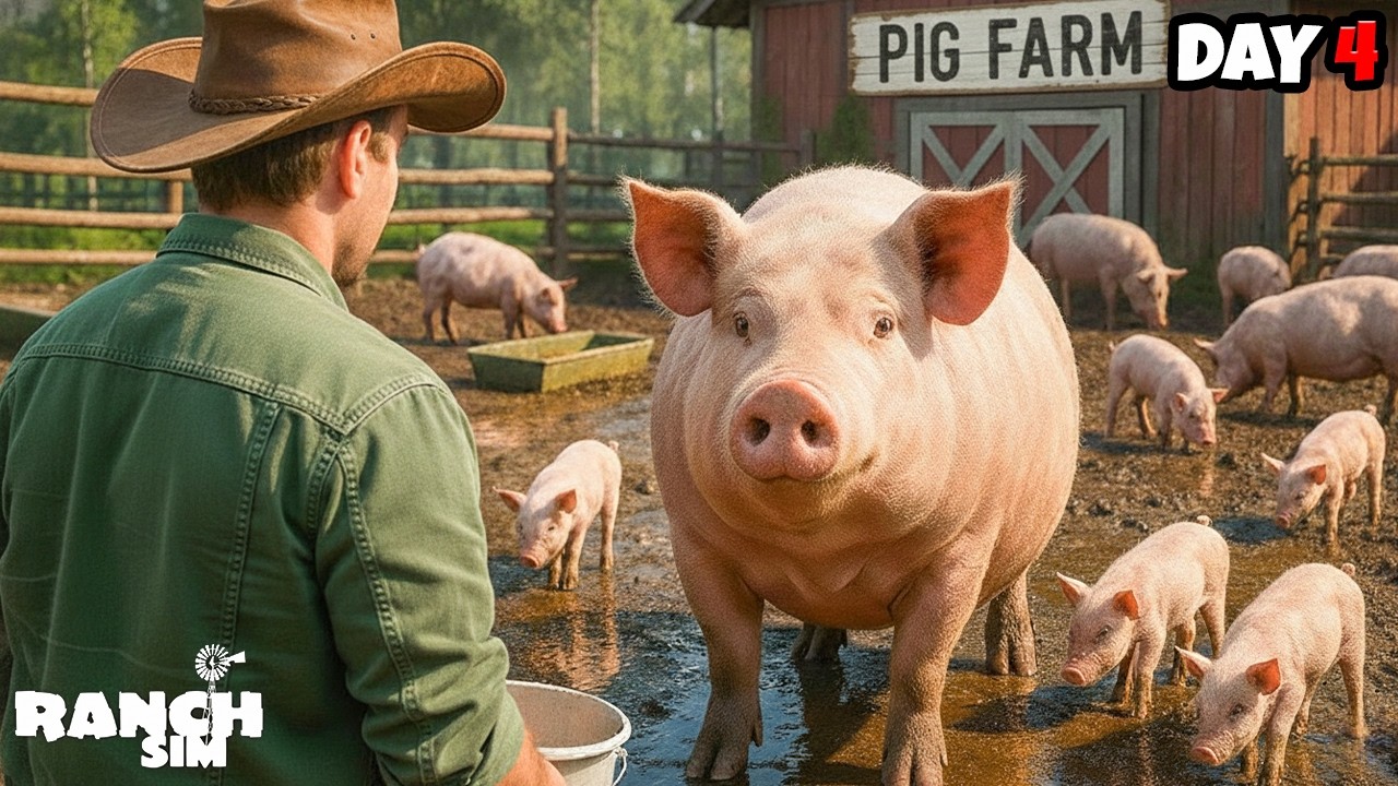 FINALLY I STARTED MOST PROFITABLE PIG BUSINESS!🤑 | RANCH SIMULATOR DAY 4