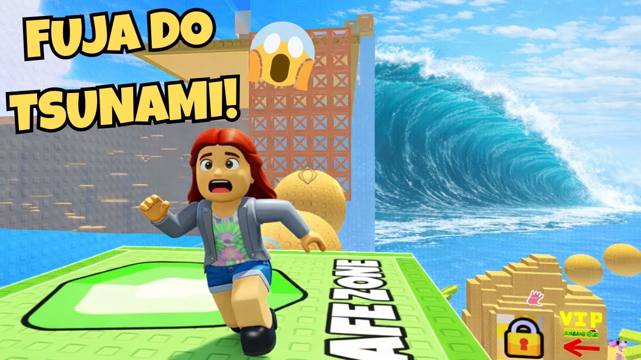 SOBREVIVI AO MAIOR TSUNAMI DO ROBLOX 🌊😱