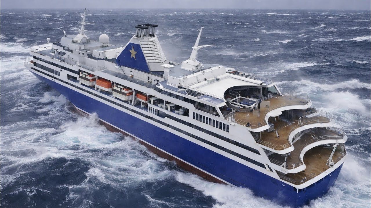 10 ships face storm big waves 🌊 #ship 