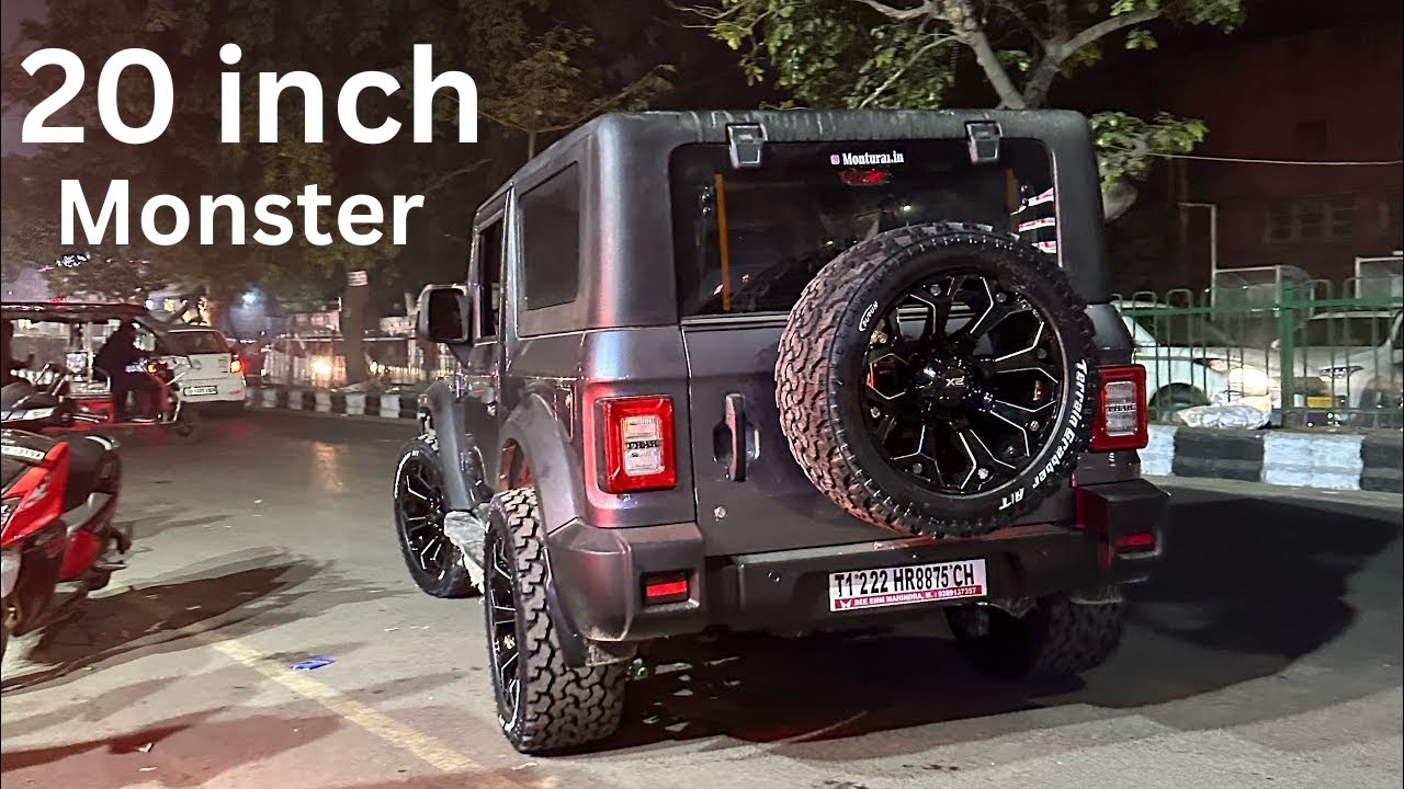 Mahindra Thar Modified | 20 Inch Fuel Alloy Wheels | Off-road Bumper