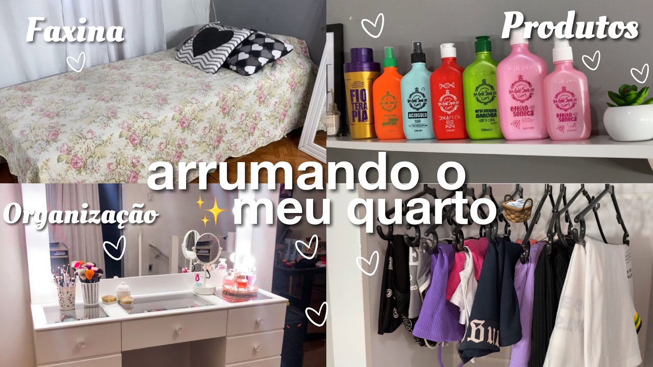 FAXINA NO MEU QUARTO 🧺✨ | organização, penteadeira, guarda roupa...